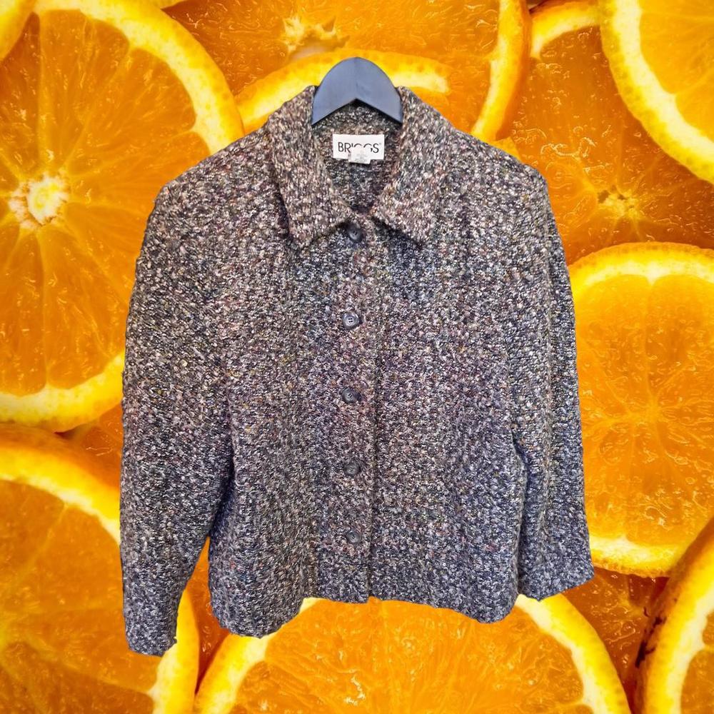 Briggs Petite Colorful Shaggy Jacket Size L/P‎